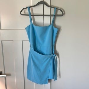 Baby blue romper/dress with belt